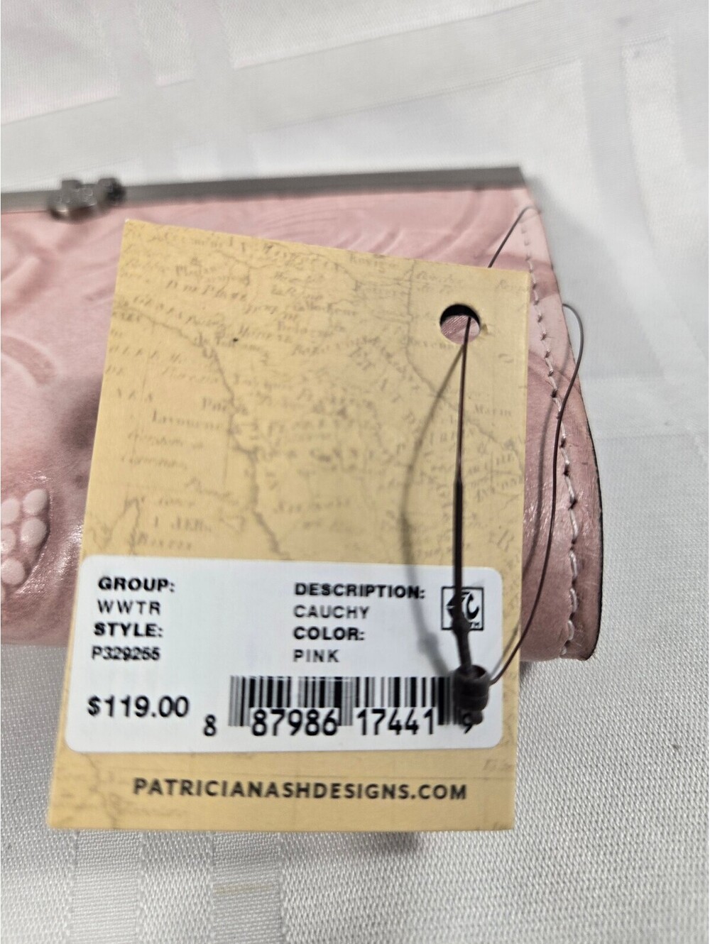Patricia Nash Cauchy Tooled Rose Leather Clutch Wallet NWT - Picture 3 of 15
